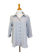 AA126 - Tuxedo Tail Linen Blouse