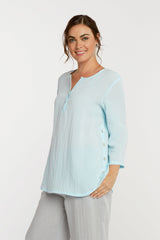 AA205 - Side-Button Linen Pullover