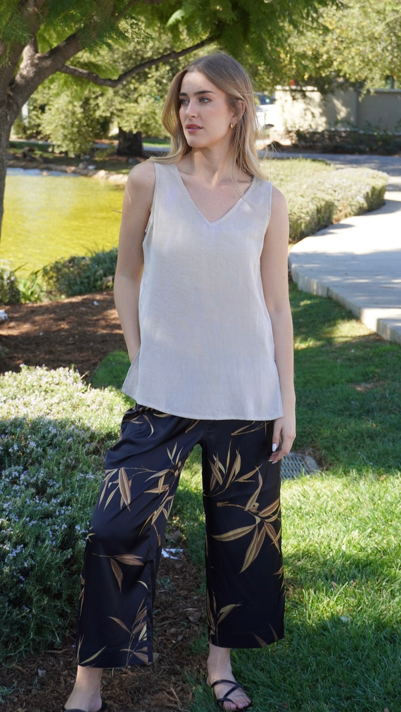 SFPT05 - Silk By Fridaze - Classic Silk Crop Pants