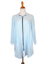 AA218 - Side Button Zippered Linen Tunic